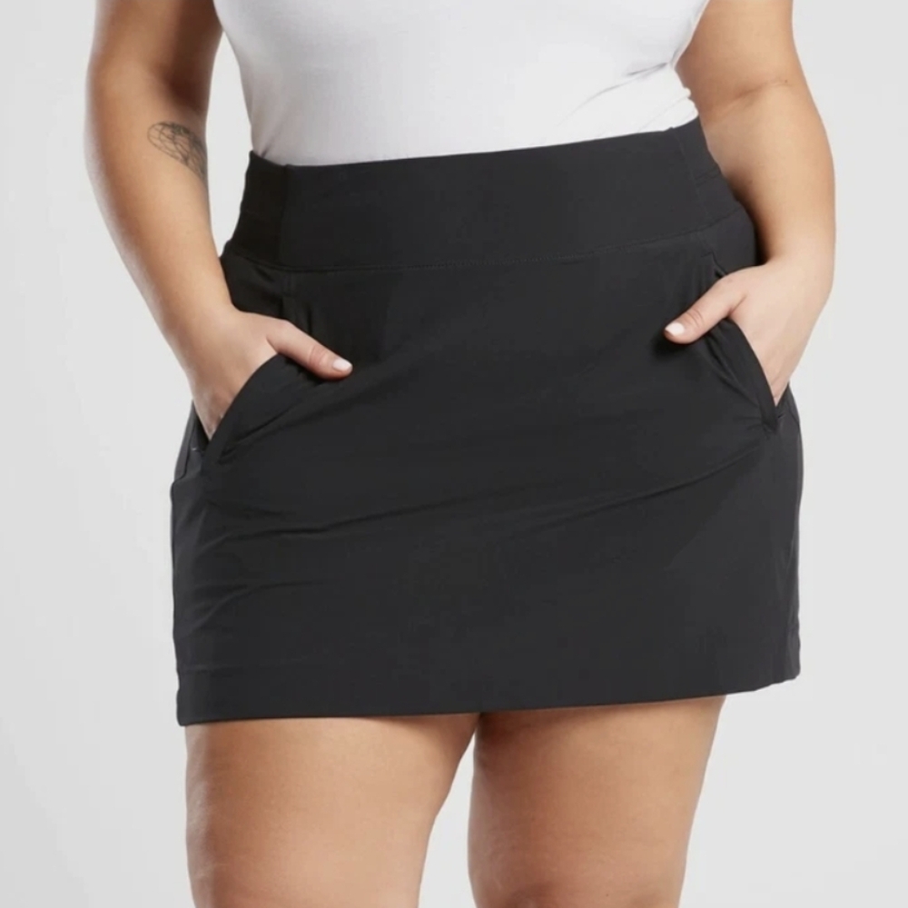 💜 Athleta Brooklyn Skort 16" Black EUC